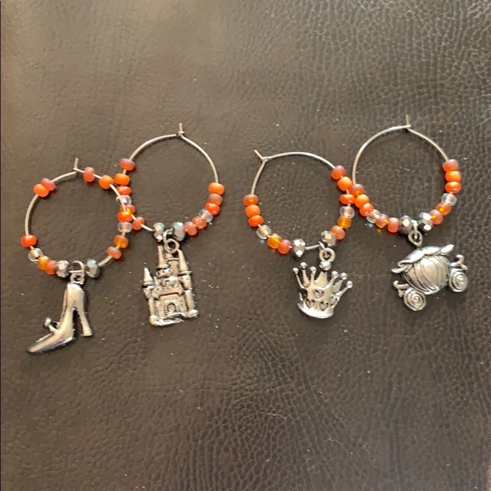 Cinderella Wine Charms